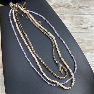 Bundle of dainty glass necklaces